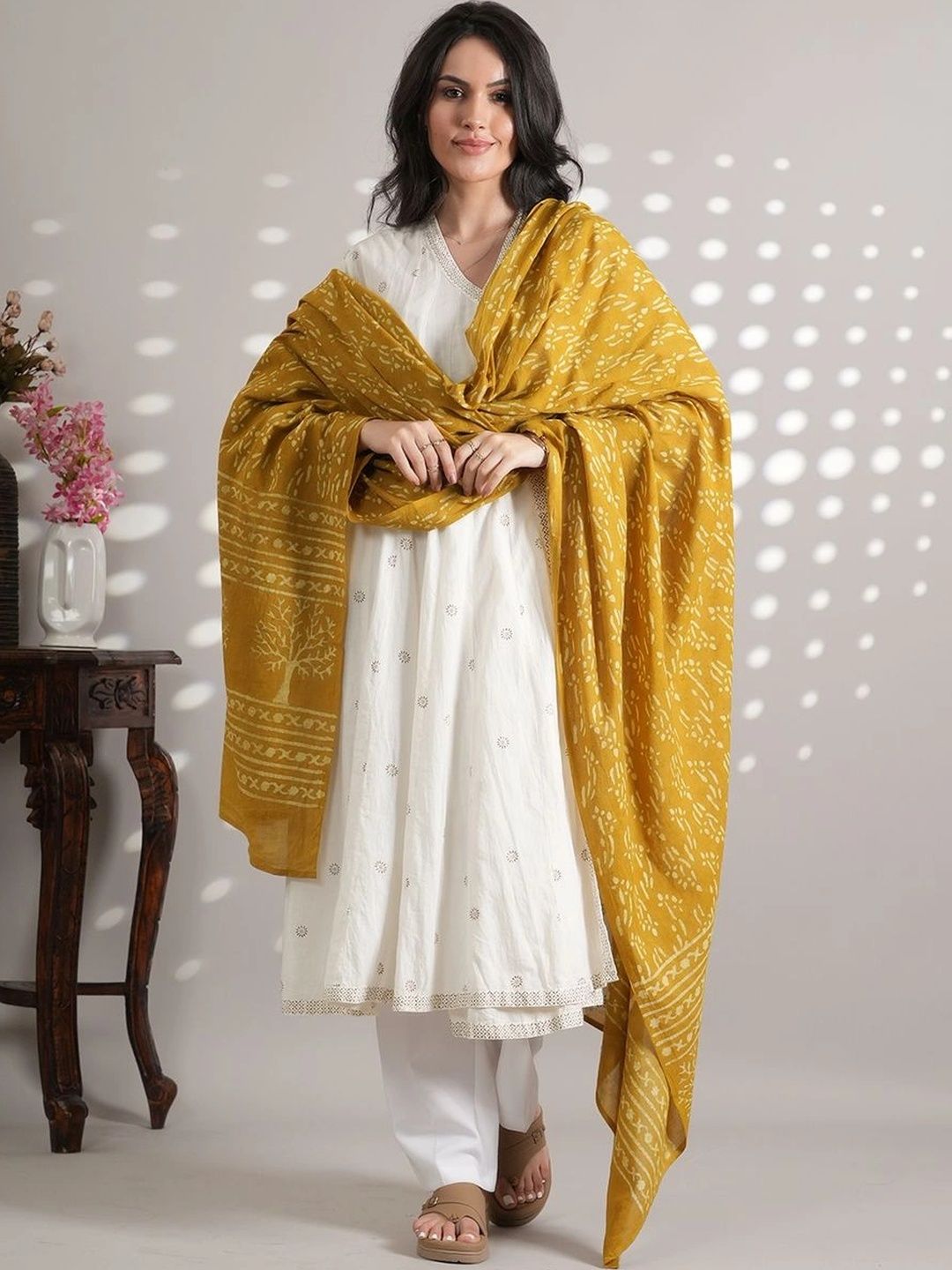 Style Shoes Ethnic Motifs Printed Pure Cotton Block Print Dupatta-image-25