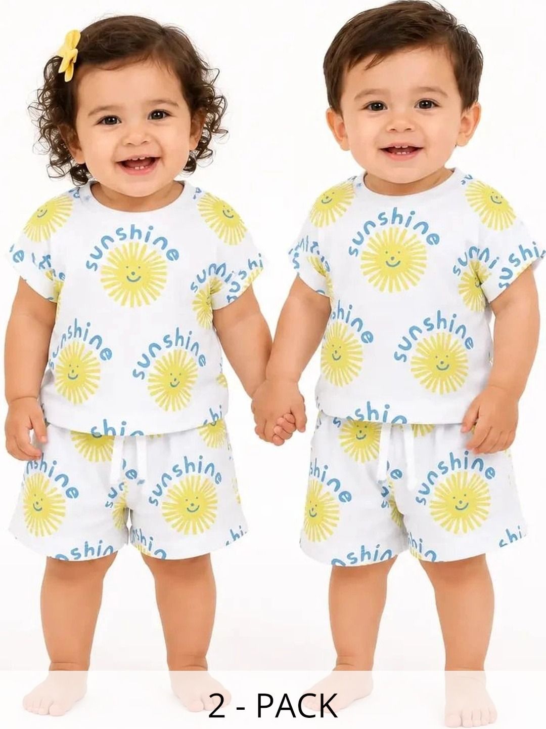 Bloomup Unisex Kids Printed T-shirt with Shorts-picture-26
