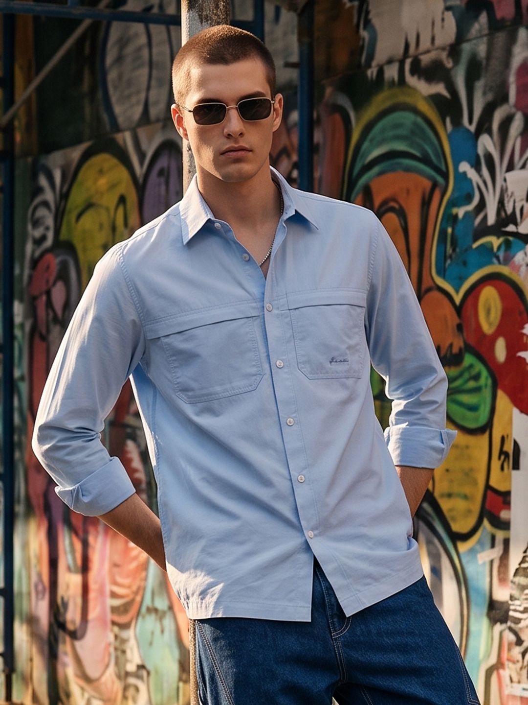 FCUK Spread Collar Casual Shirt-picture-16