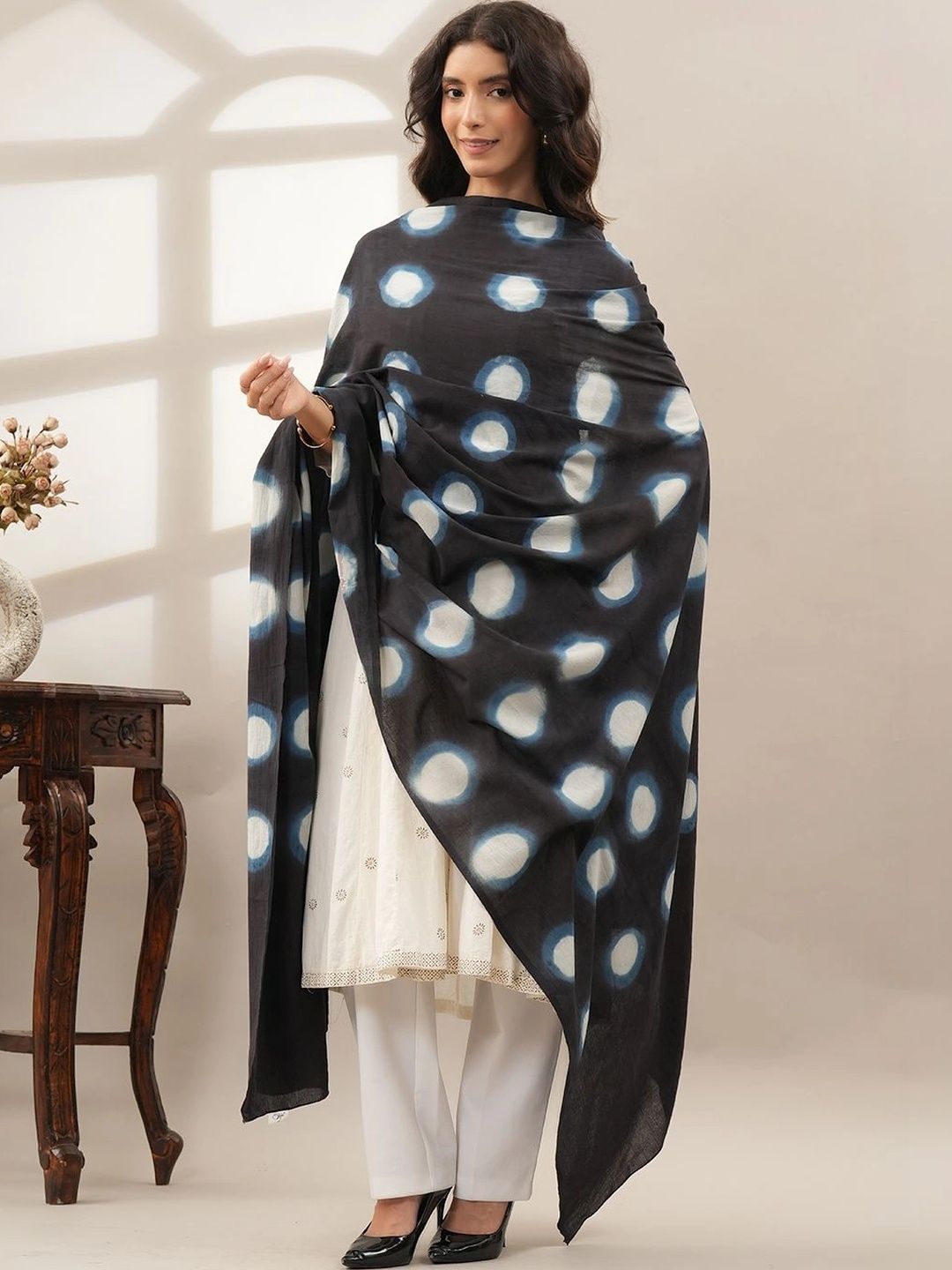 Style Shoes Dyed Pure Cotton Tie and Dye Dupatta-picture-53