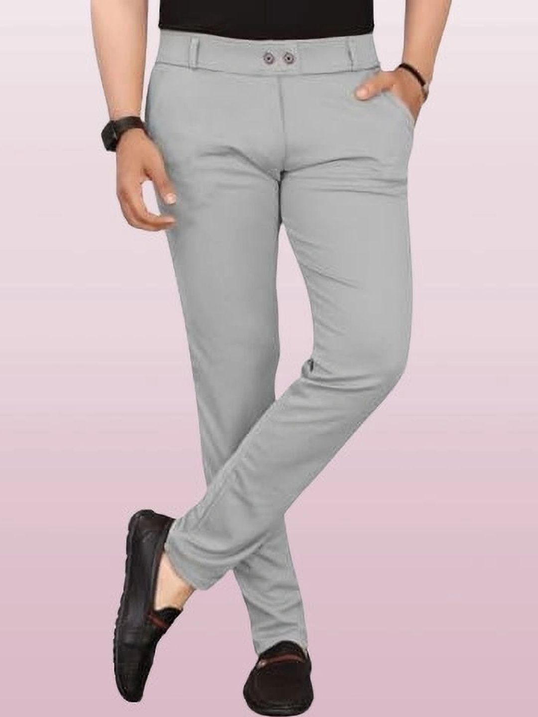 Nk staylish Men Smart Slim Fit Trousers-picture-14