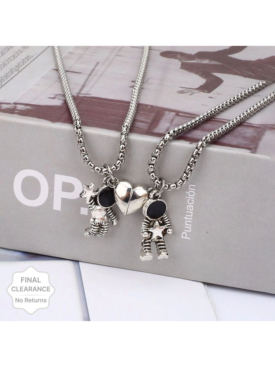 Malas Collection Silver-Plated Animal Shaped Pendants with Chains-picture-42