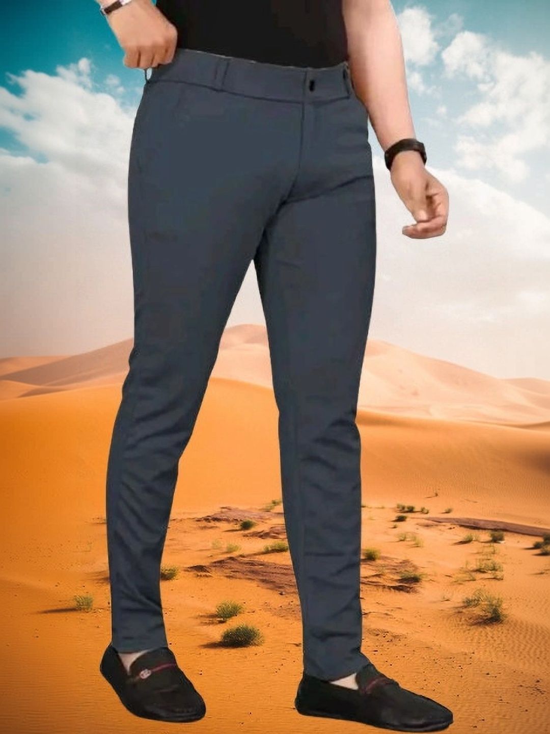 Nk staylish Men Smart Slim Fit Trousers-picture-12