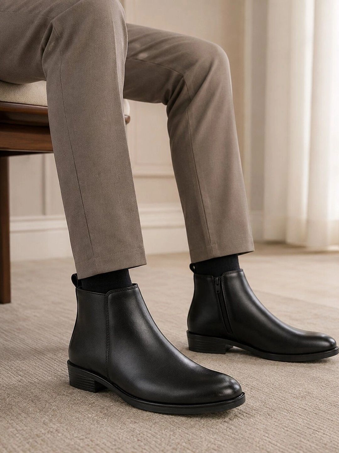 The Roadster Lifestyle Co Men Round Toe Regular Boots-picture-28