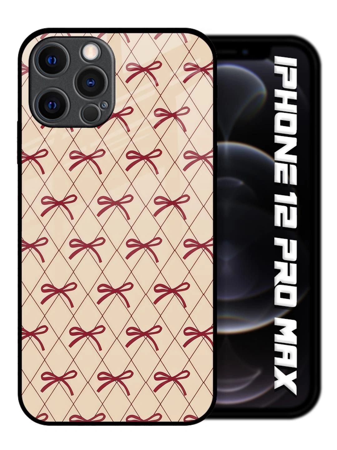 QRIOH Geometric Printed iPhone 12 Pro Max Back Case Mobile Accessories-picture-58