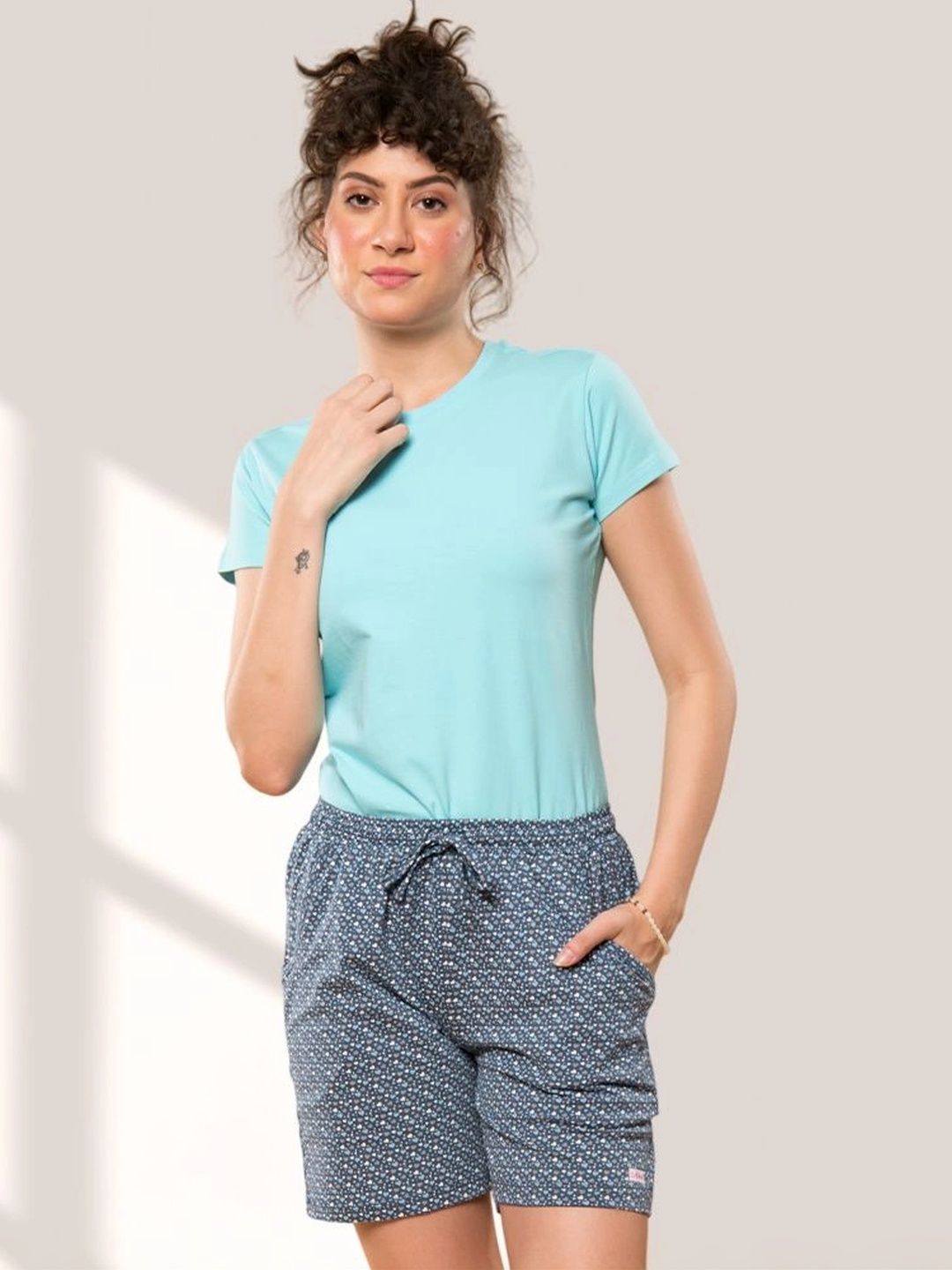 Aphro Women Printed Shorts-image-22