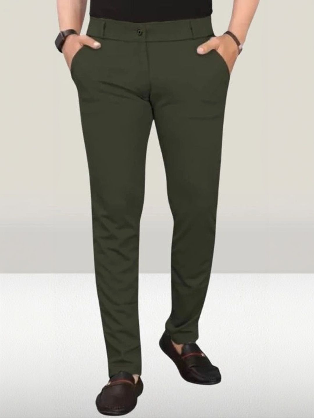 Nk staylish Men Smart Slim Fit Trousers-picture-21