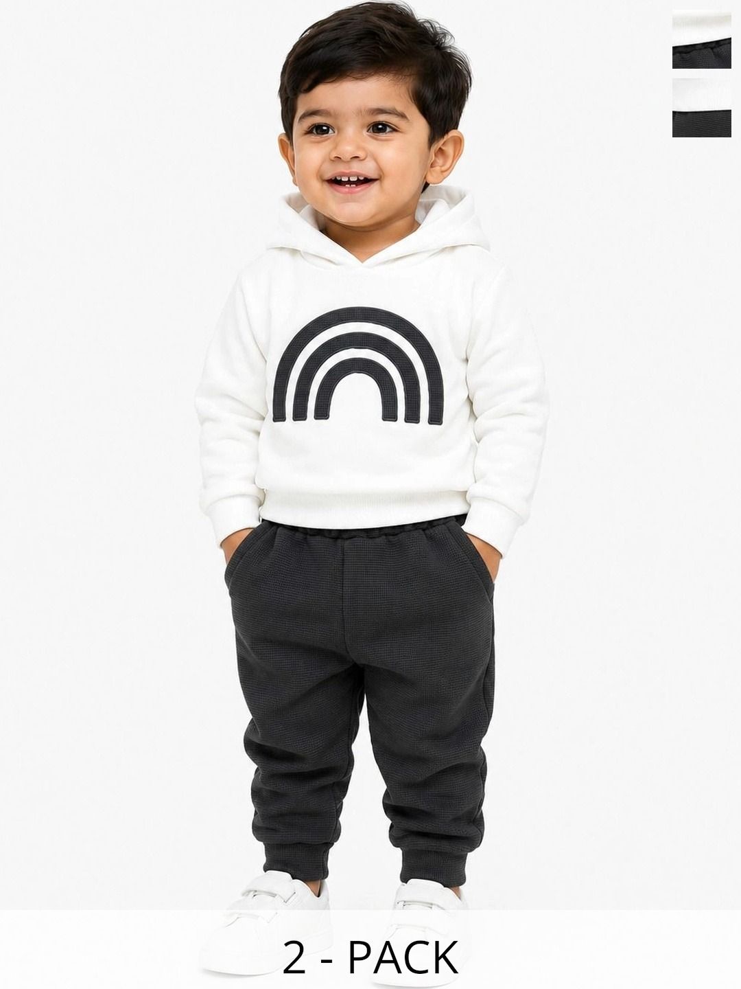 Bloomup Boys Printed Hooded Clothing Set-picture-23