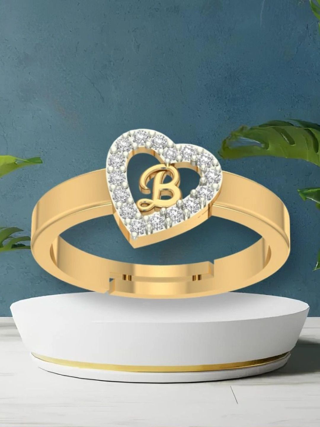 ORNEXA Women Gold-Plated Cubic Zirconia Finger Ring-picture-19