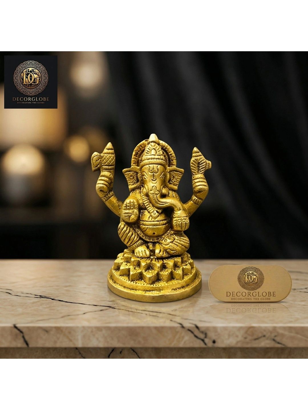 DecorGlobe Gold-Toned Religious Idol Showpiece-image-42