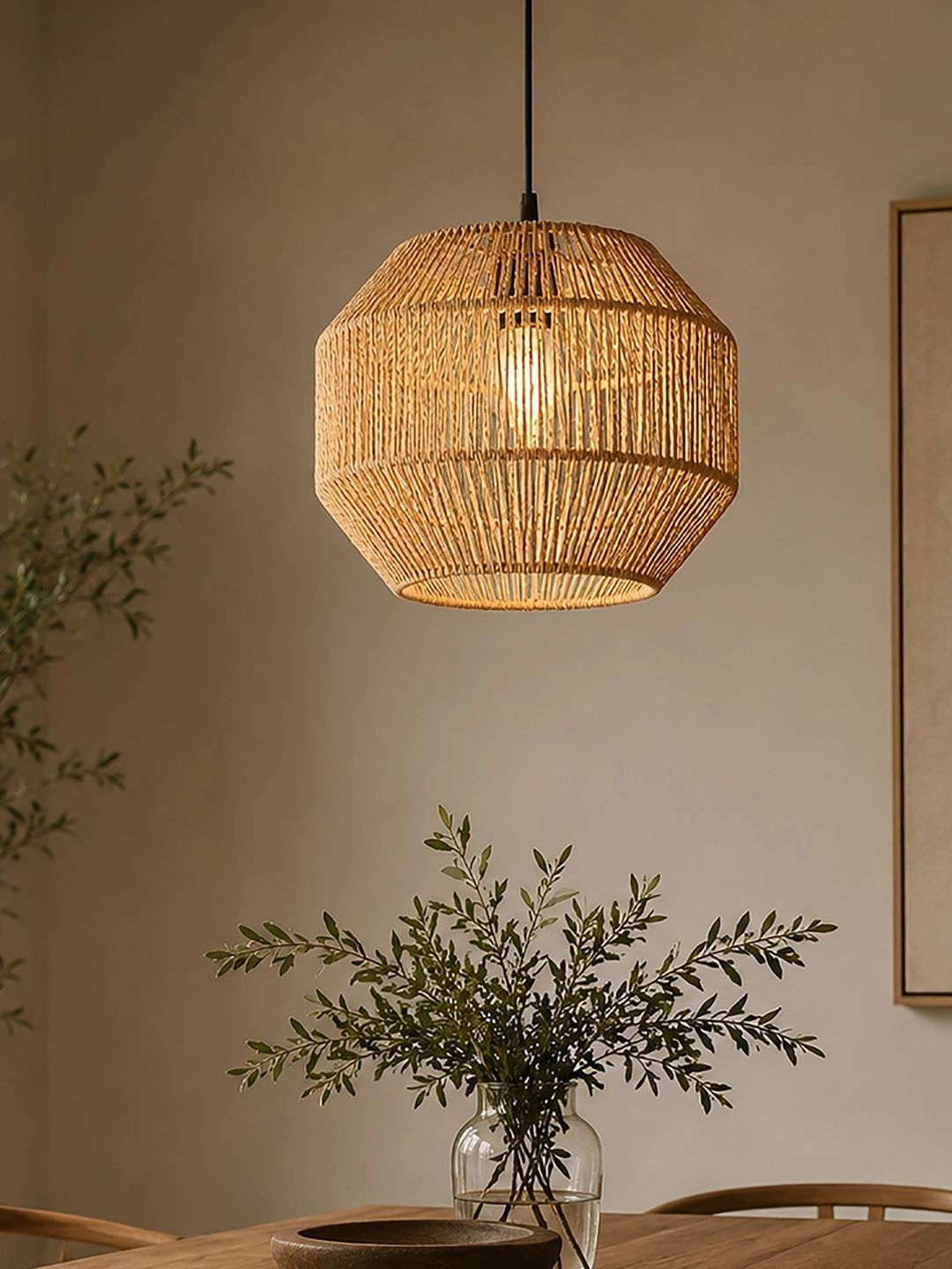 Decorcity Beige Textured Ceiling Lamp-picture-34