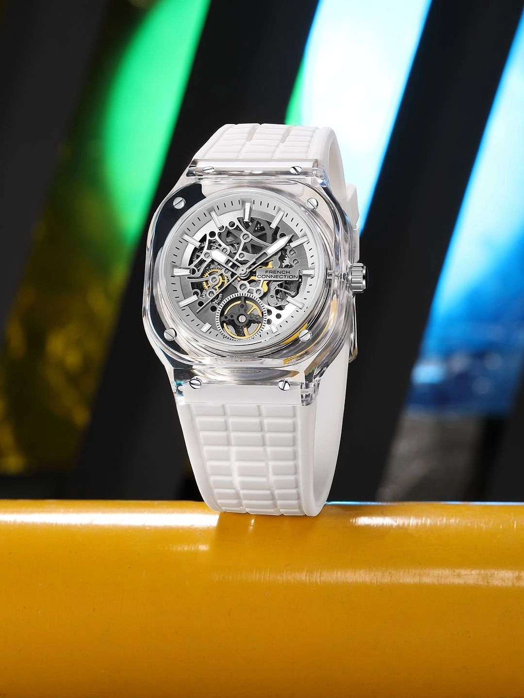 French Connection Men Skeleton Dial & Straps Analogue Automatic Watch FCG01W-picture-28