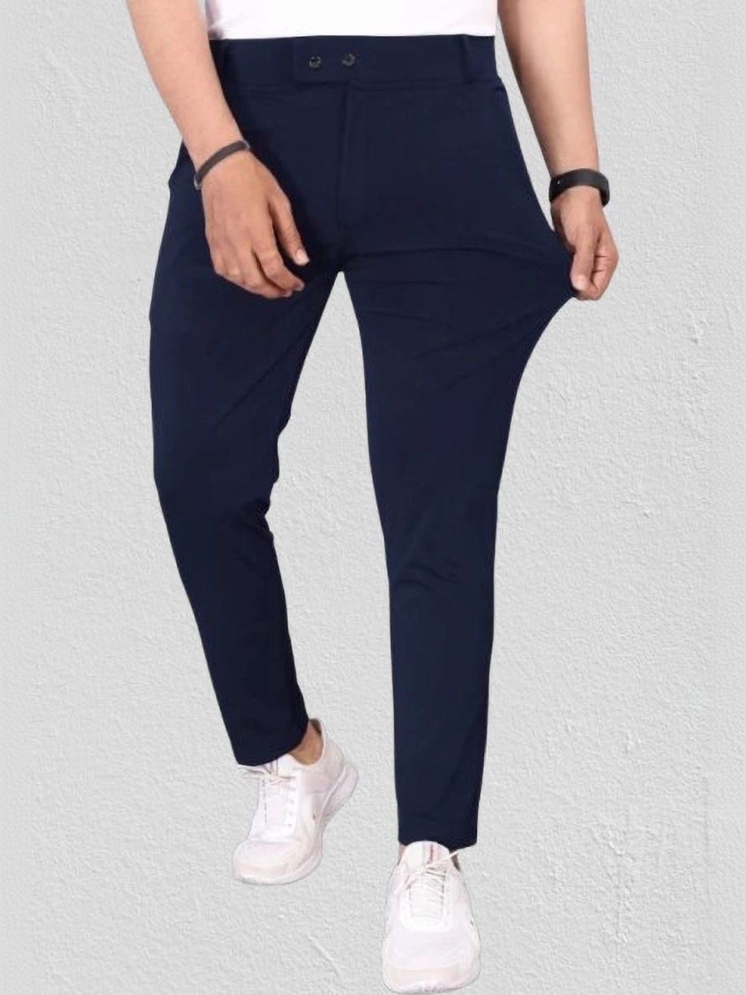 Nk staylish Men Smart Slim Fit Easy Wash Trousers-picture-21