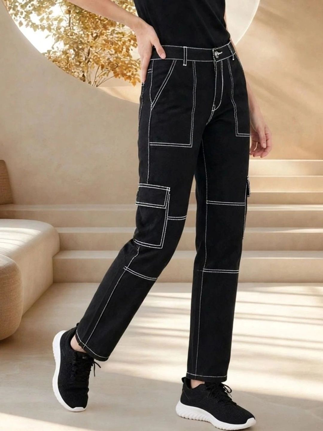 LINARIA Women Classic Cargos Trousers-picture-22