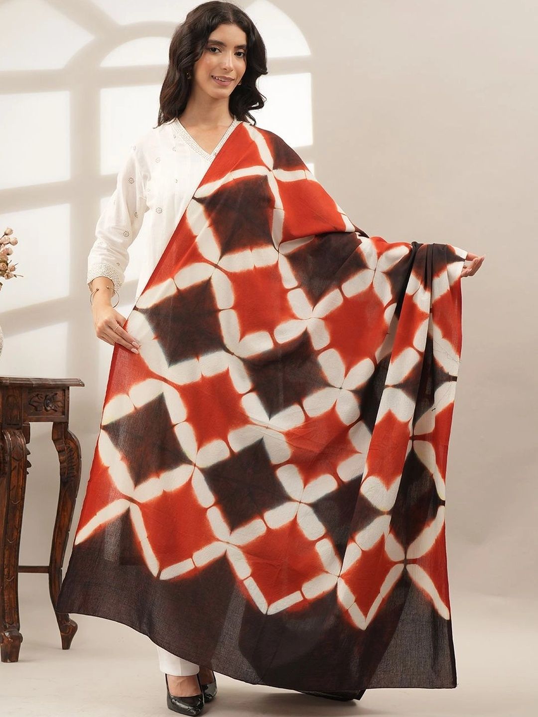 Style Shoes Dyed Pure Cotton Tie and Dye Dupatta-picture-32