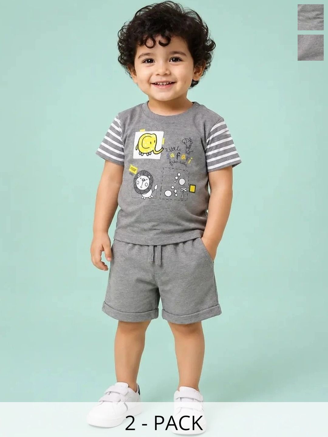 Bloomup Boys Printed T-shirt with Shorts-picture-23