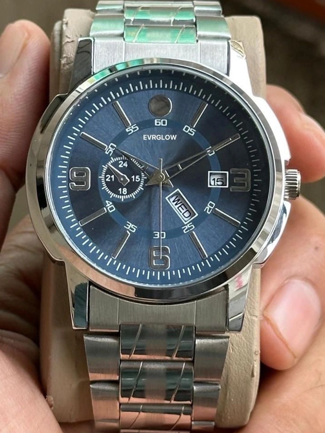 EVRGLOW Men Dial & Stainless Steel Bracelet Style Straps Analogue Watch EVM-060-BLUE-picture-53