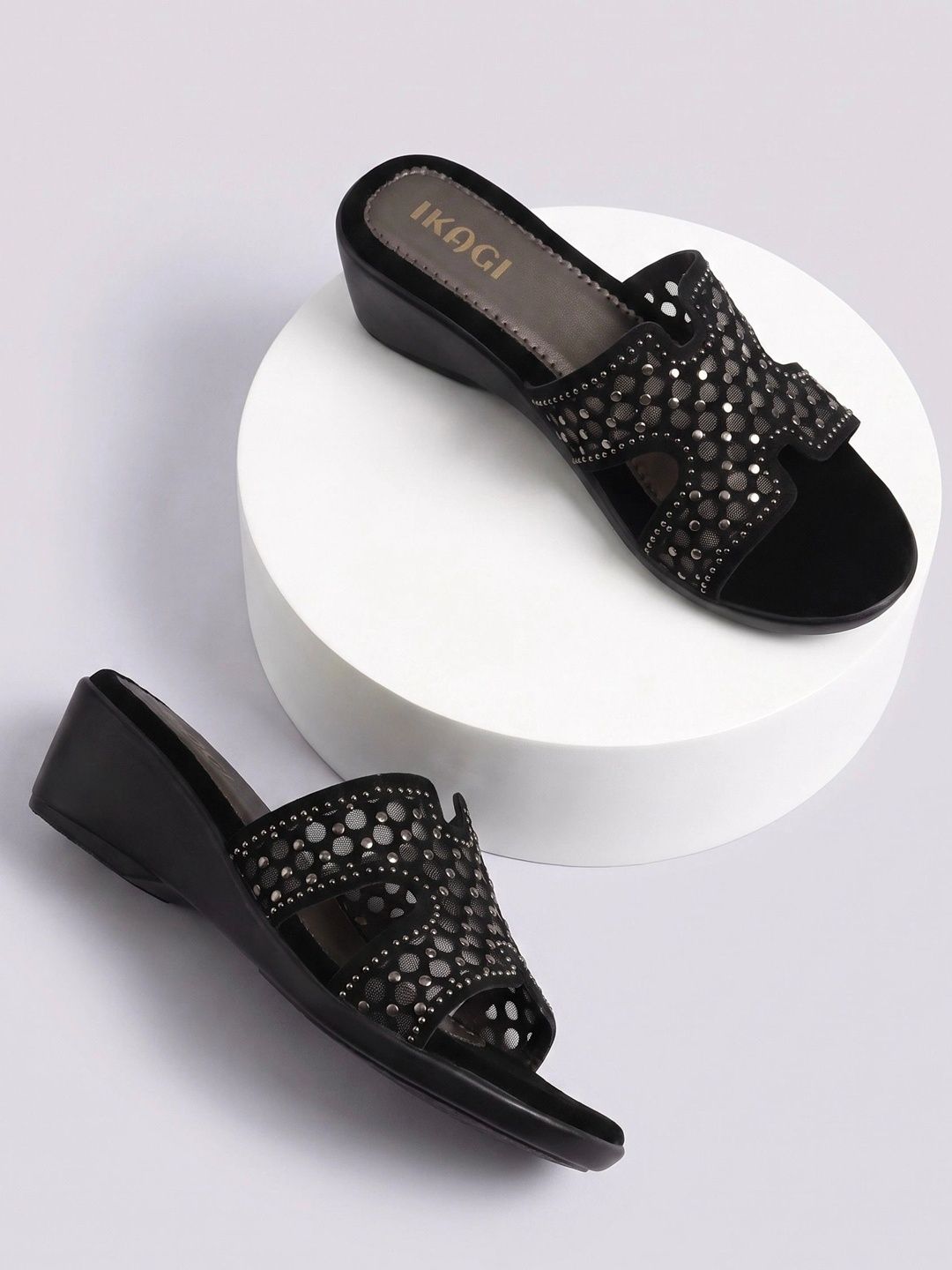 IKAGI Textured Wedge Mules-picture-32