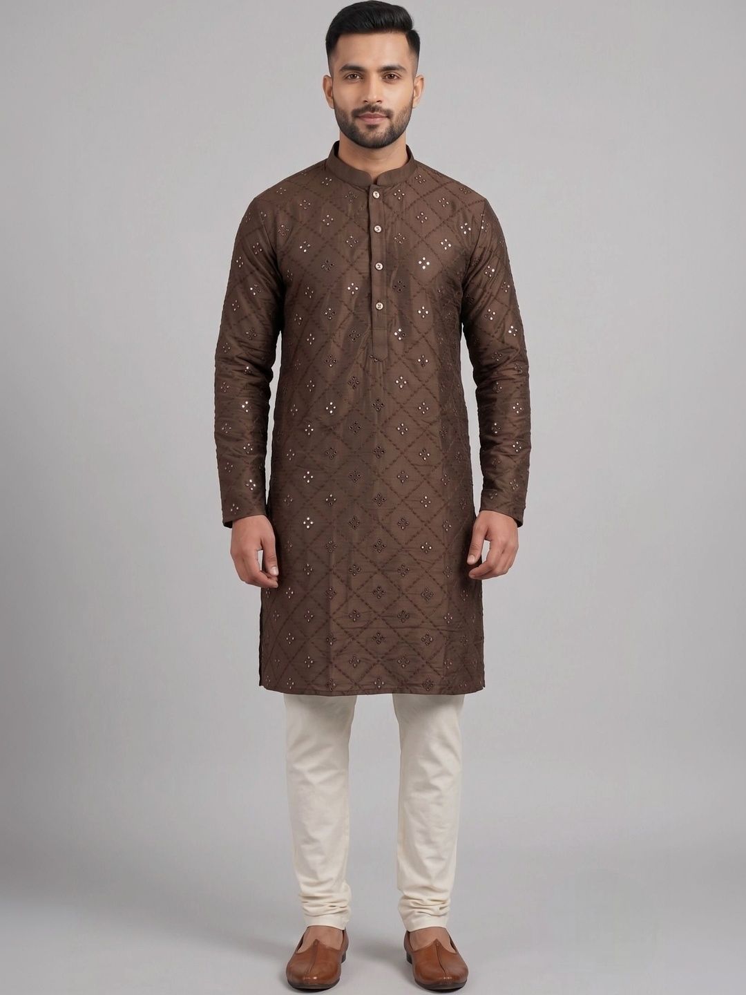Anouk Men Embellished Mirror Work Kurta-image-30