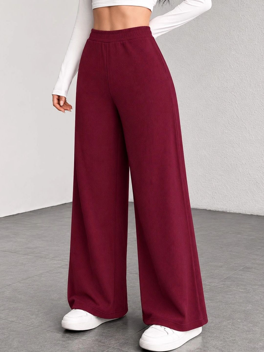 SZN Women High-Rise Easy Wash Trousers-picture-17