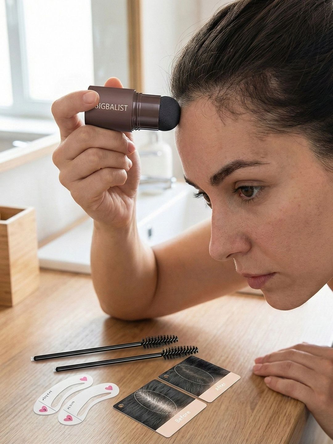 BIGBALIST Hair Concealer Powder Stick - Dark Brown-image-36
