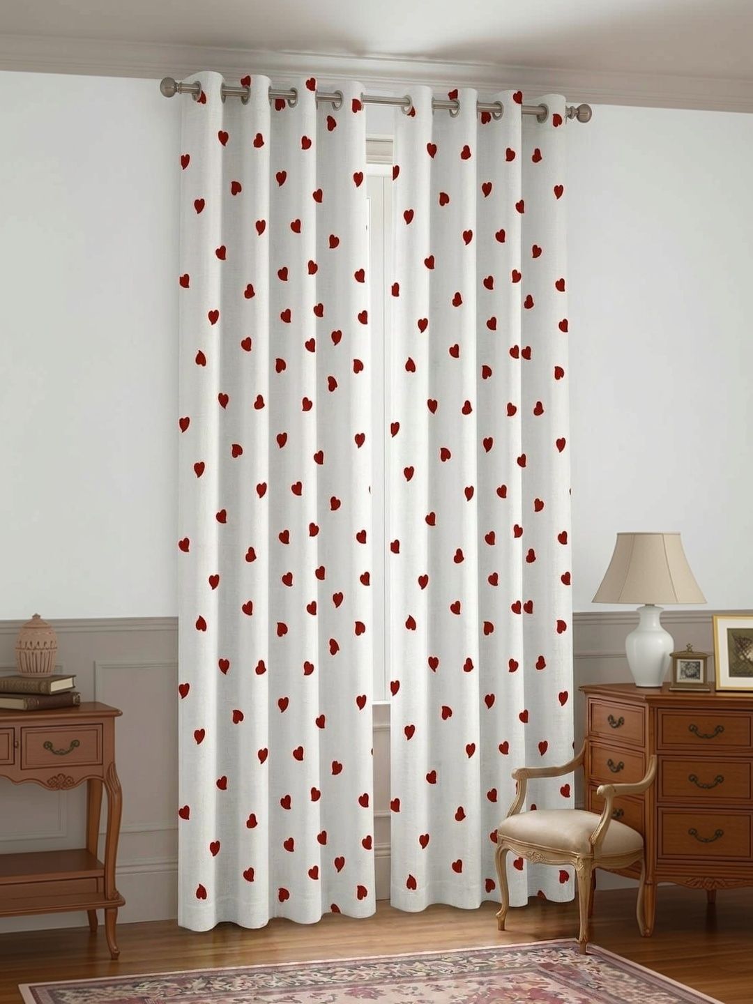 KANUM Red Set of 2 Window Curtain-picture-34