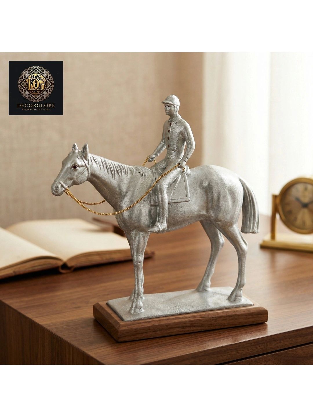 DecorGlobe Silver-Toned Figurine Showpiece-picture-21