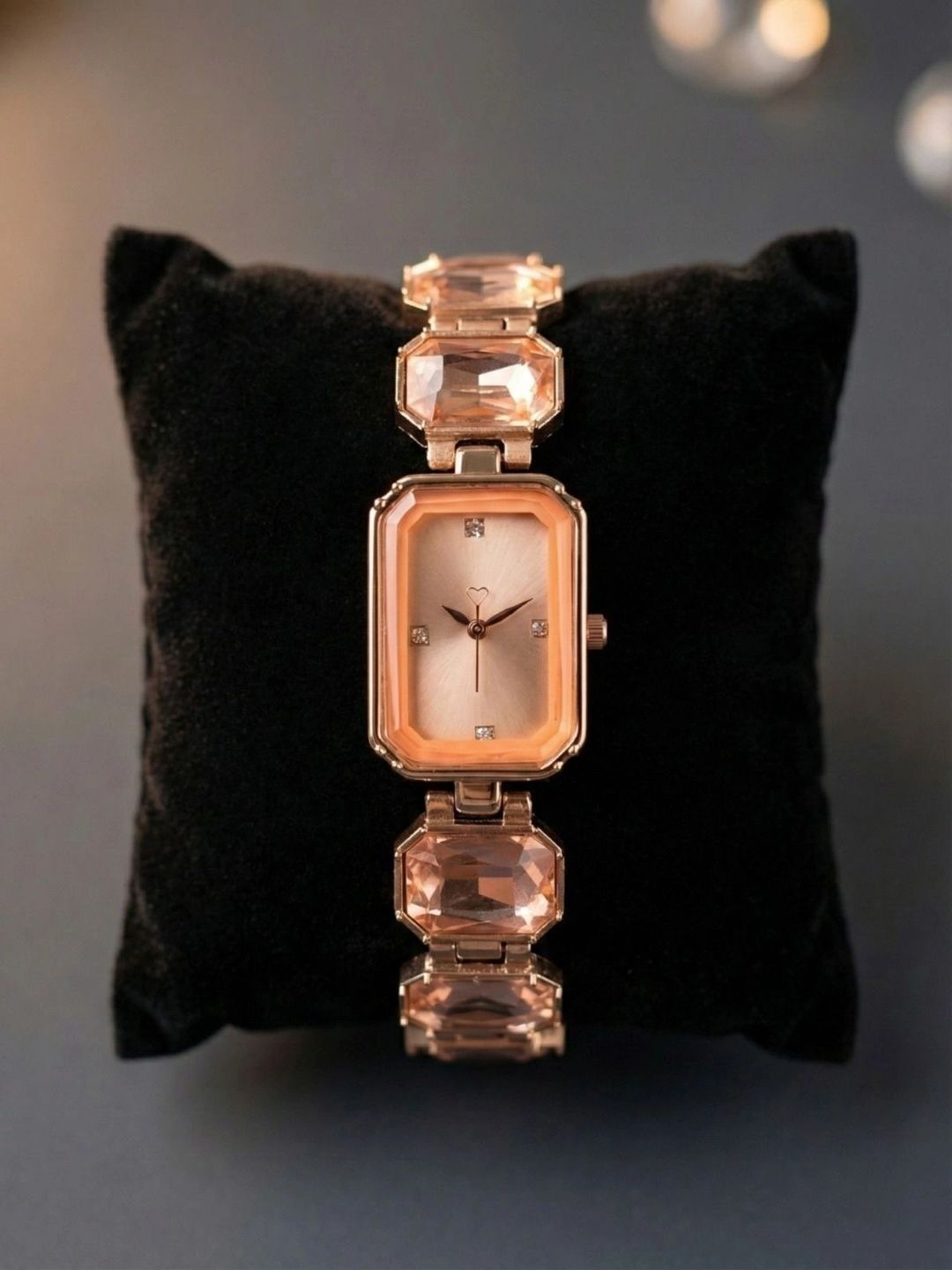 EVRGLOW Girls Embellished Dial & Stainless Steel Bracelet Style Straps Analogue Watch ERW-35-ORANGE-picture-13