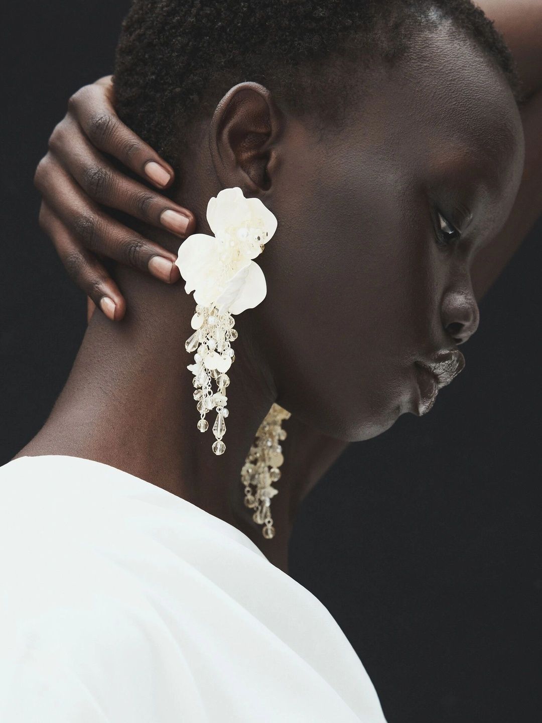 H&M Floral Drop Earrings-picture-53