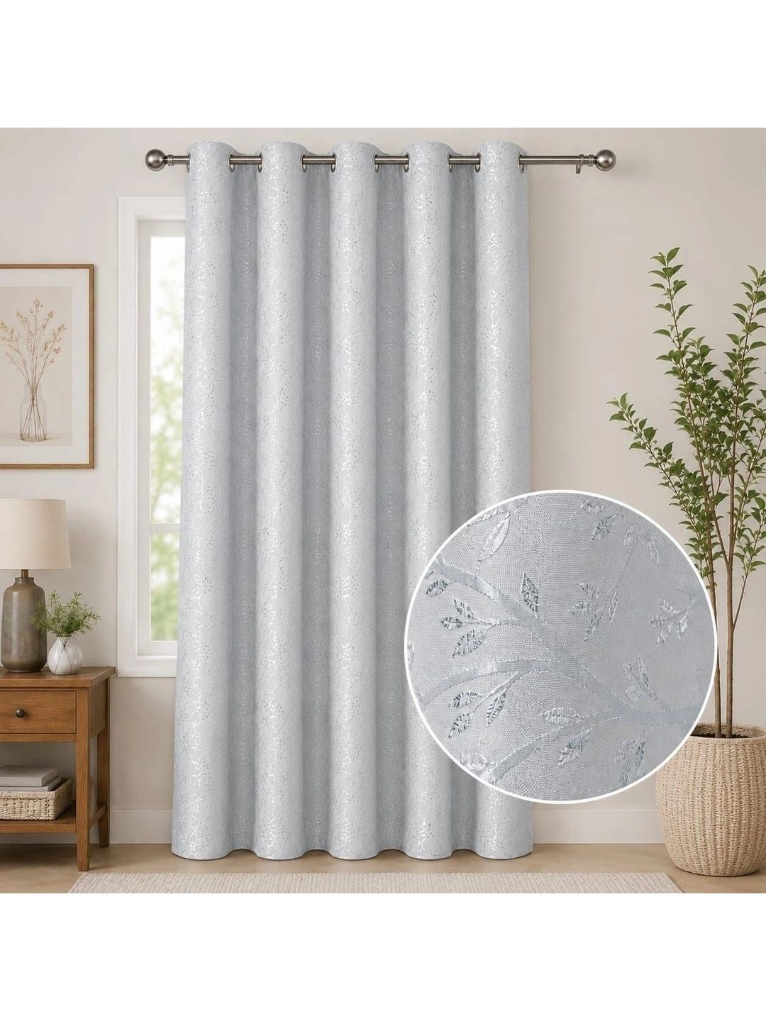 VRINDAKUL Multicoloured Set of 2 Sheer Window Curtain-picture-20