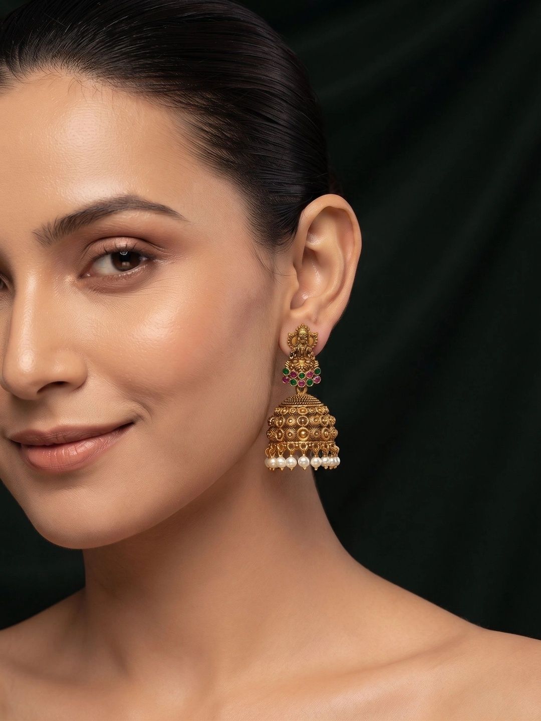 DURATI Dome Shaped Jhumkas Earrings-picture-31