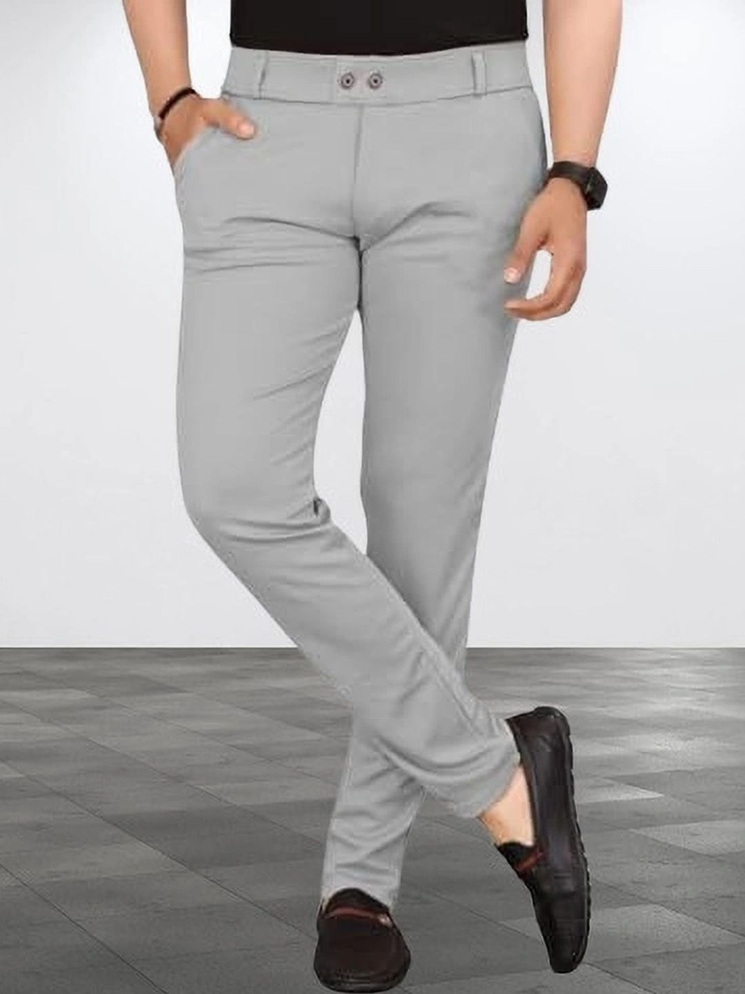 Nk staylish Men Smart Slim Fit Easy Wash Chinos Trousers-picture-25