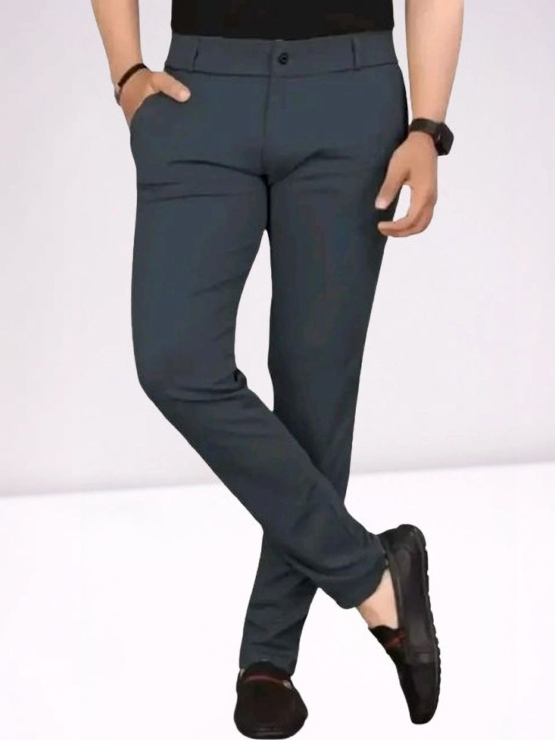 Nk staylish Men Smart Slim Fit Trousers-picture-37
