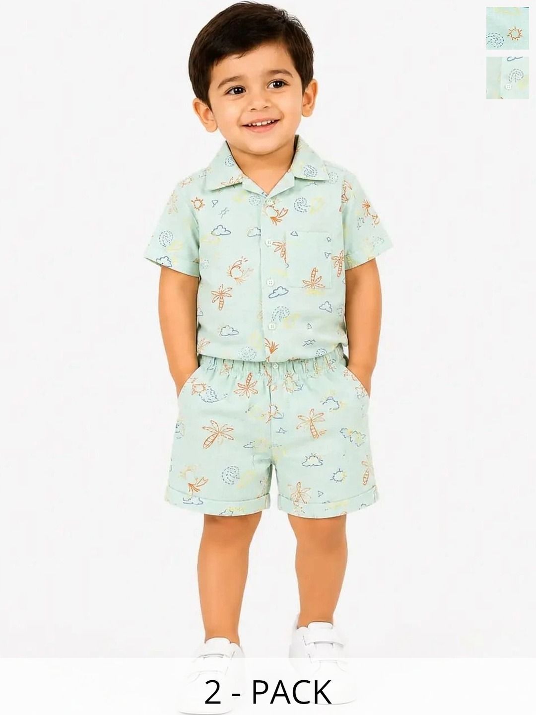 Bloomup Unisex Kids Printed Shirt with Shorts-picture-23