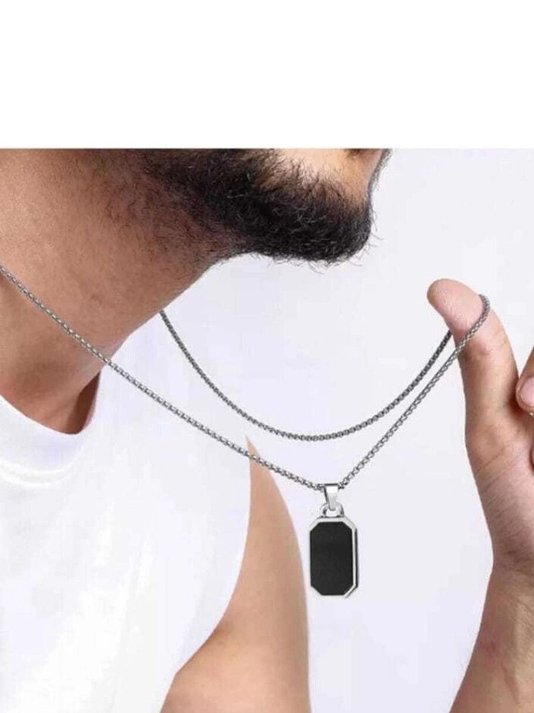 Malas Collection Unisex Silver-Plated Necklace-image-48