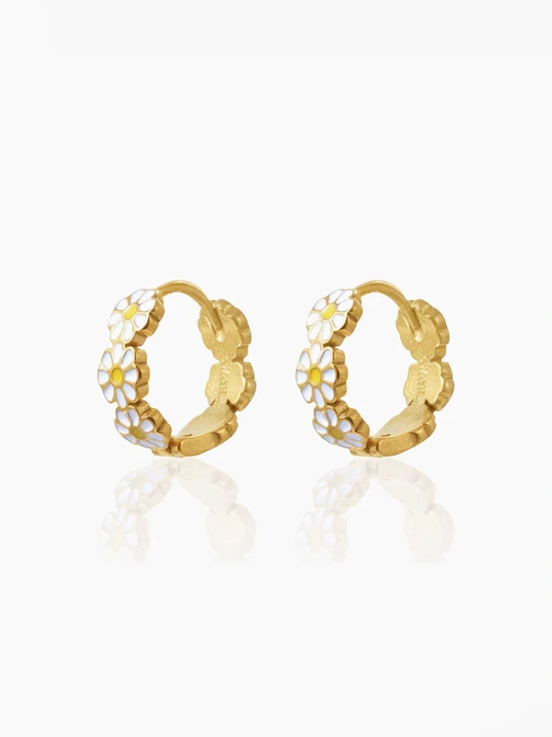 SWASHAA Floral Hoop Earrings-picture-15