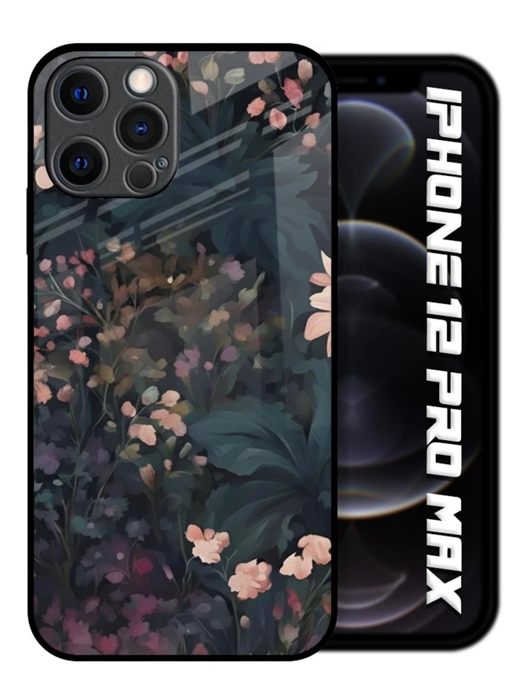 QRIOH Floral Printed iPhone 12 Pro Max Back Case Mobile Accessories-picture-53