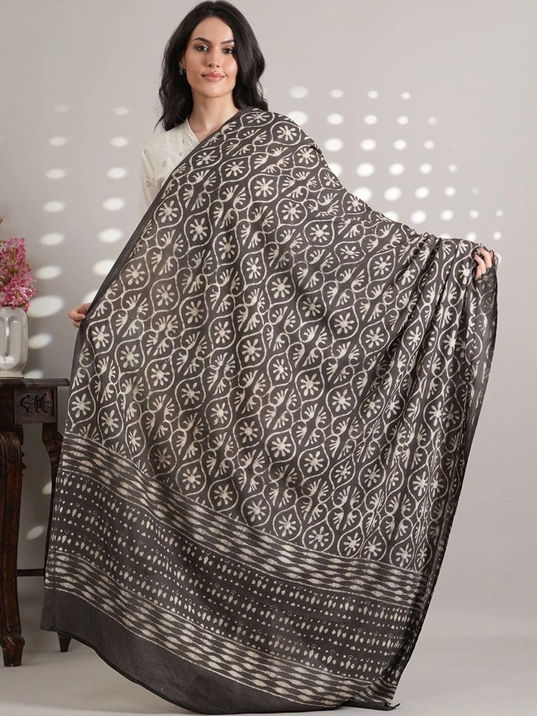 Style Shoes Ethnic Motifs Printed Pure Cotton Block Print Dupatta-image-24