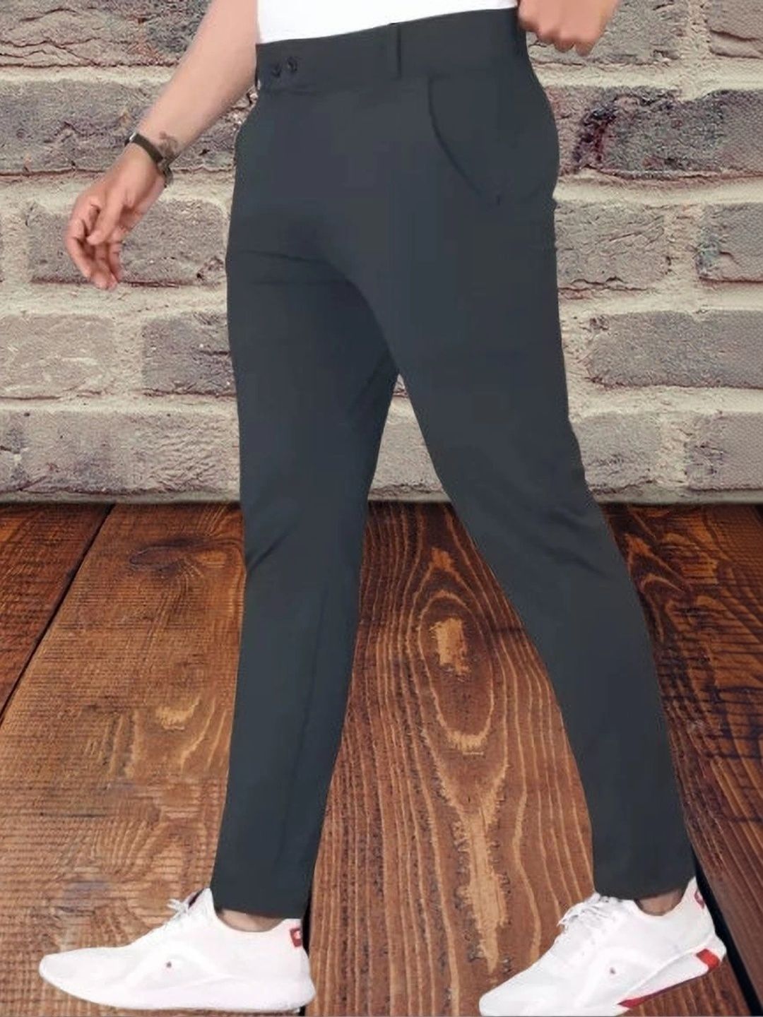 Nk staylish Men Smart Slim Fit Trousers-picture-39