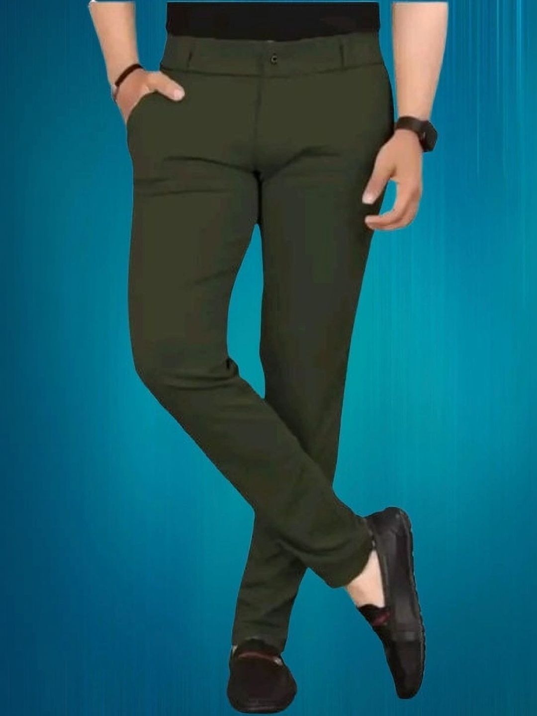 Nk staylish Men Smart Slim Fit Trousers-picture-22