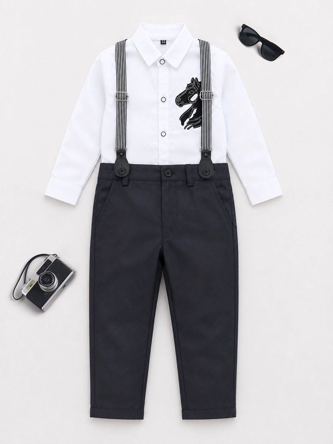 FOURFOLDS Boys Embellished Shirt with Trousers-picture-38