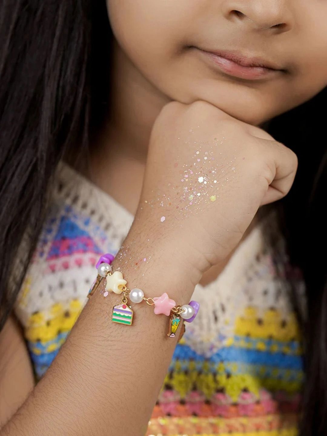 SWASHAA Unisex Kids Gold-Plated Charm Bracelet-picture-11