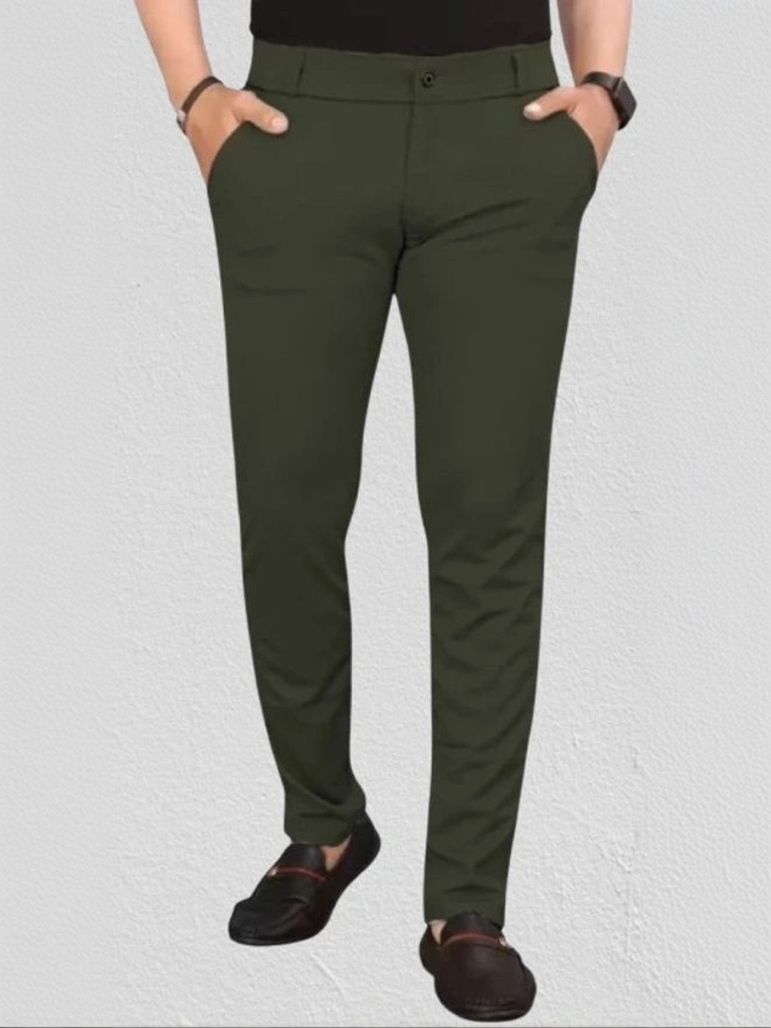 Nk staylish Men Smart Slim Fit Trousers-picture-45