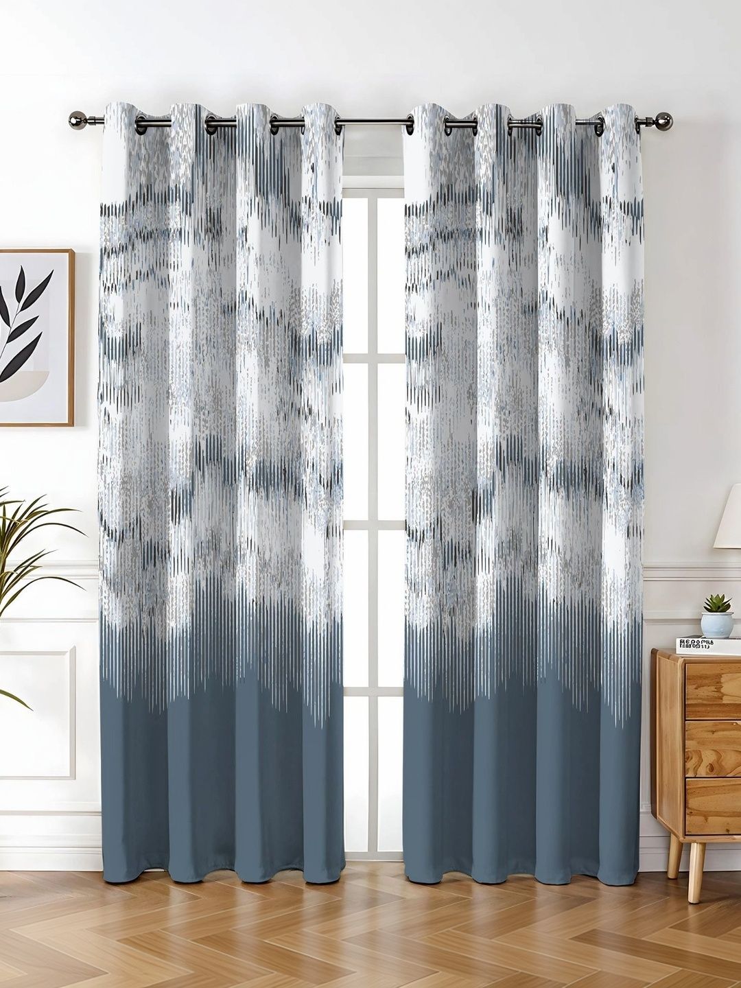 AAVIS DECOR Blue Room Darkening Long Door Curtain-image-19