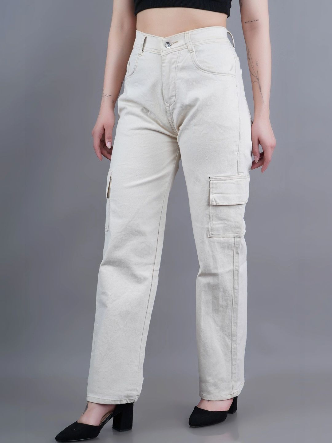 HERE&NOW Women Classic Easy Wash Cargos Trousers-picture-37