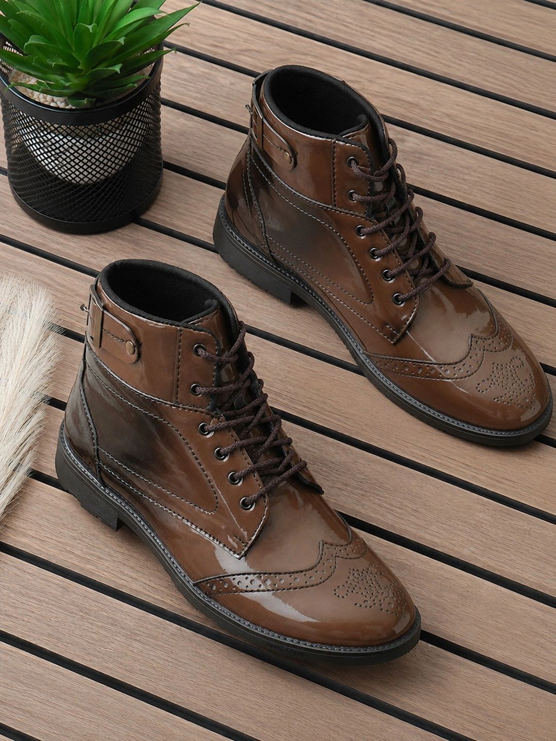 Killer Men Round Toe Mid-Top Boots-image-34