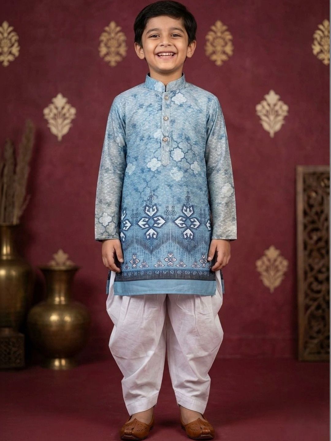 TAKE STYLE Boys Printed Regular Kurta with Dhoti Pants-picture-15