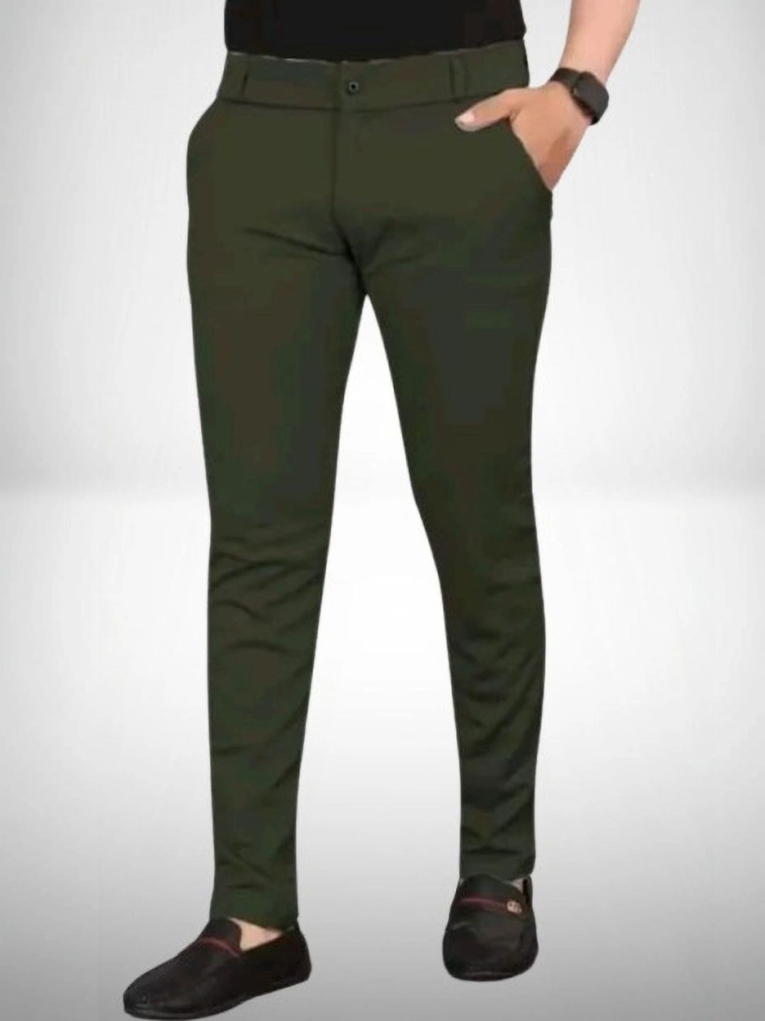 Nk staylish Men Smart Slim Fit Trousers-picture-51