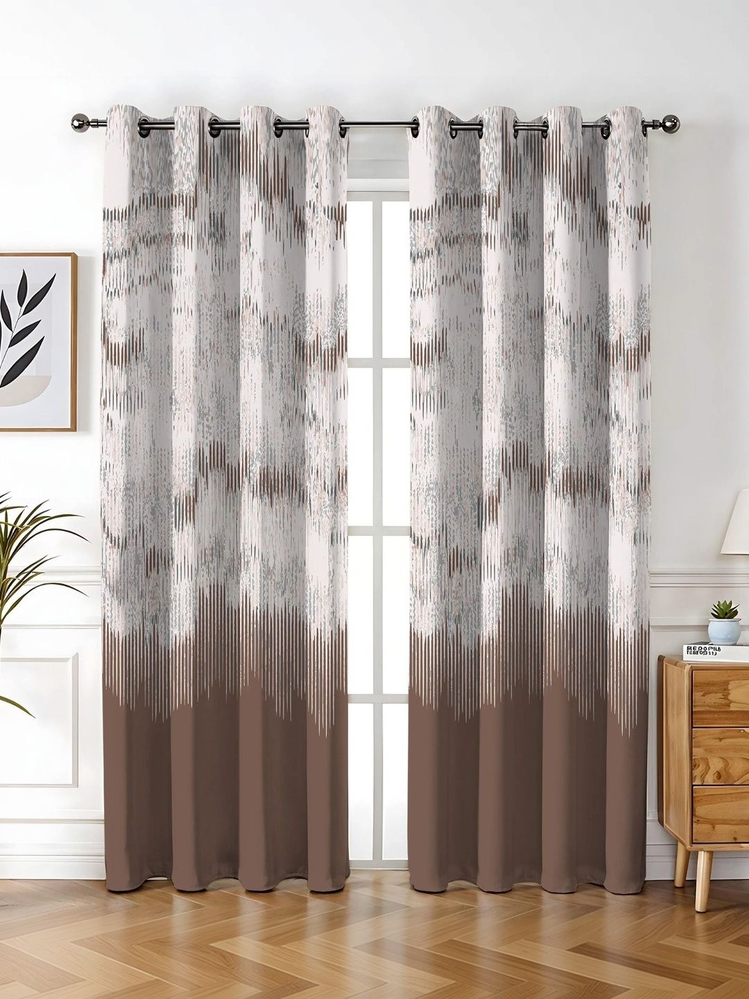 AAVIS DECOR Brown Room Darkening Window Curtain-image-23
