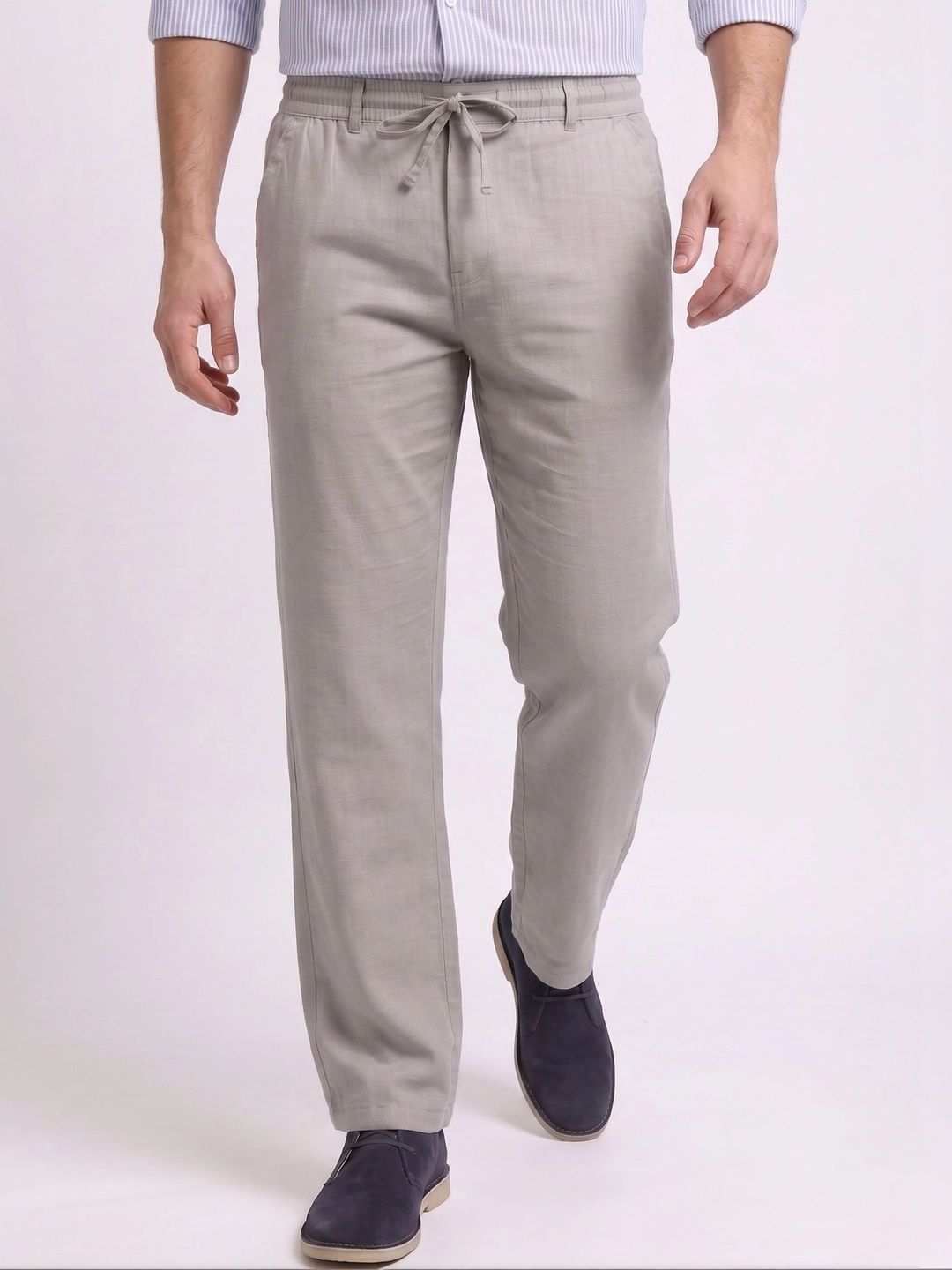 URBANICE Men Relaxed Loose Fit Trousers-picture-5
